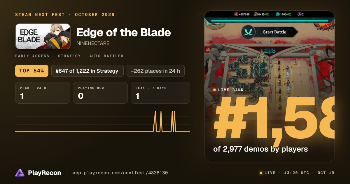 Edge of the Blade in Steam Next Fest
