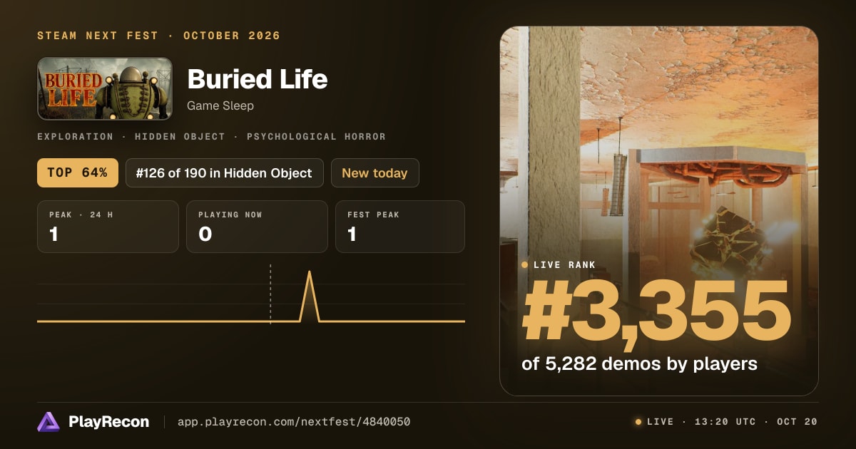 Buried Life im Steam Next Fest
