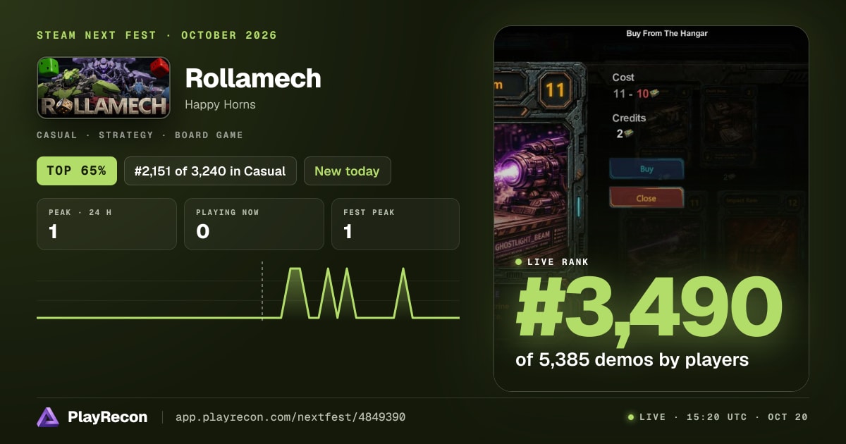 Rollamech im Steam Next Fest