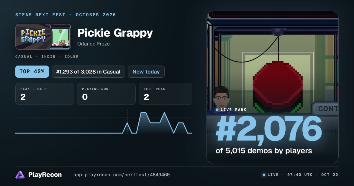 Pickie Grappy im Steam Next Fest