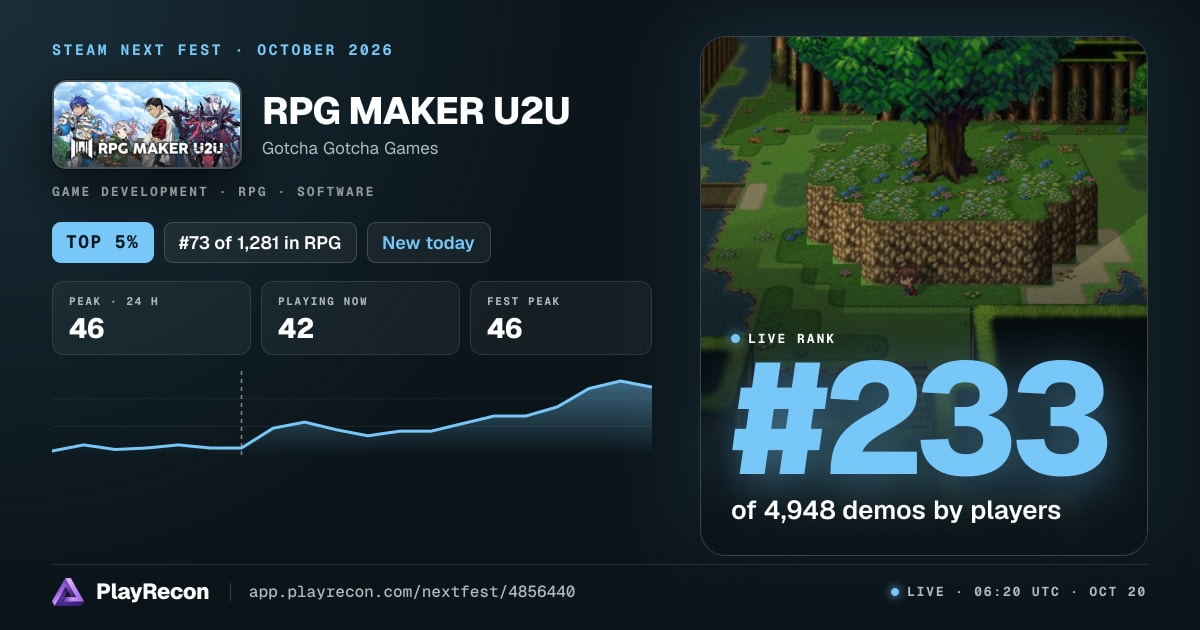 RPG MAKER U2U allo Steam Next Fest