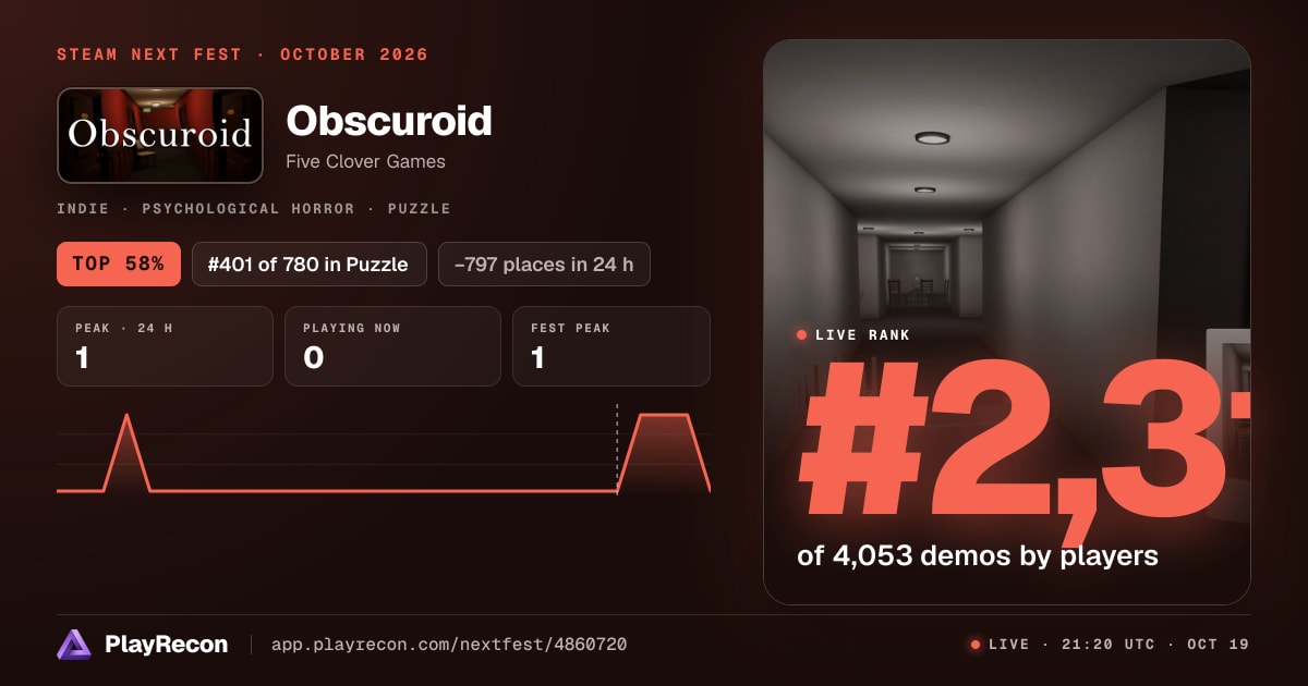 Obscuroid на Steam Next Fest