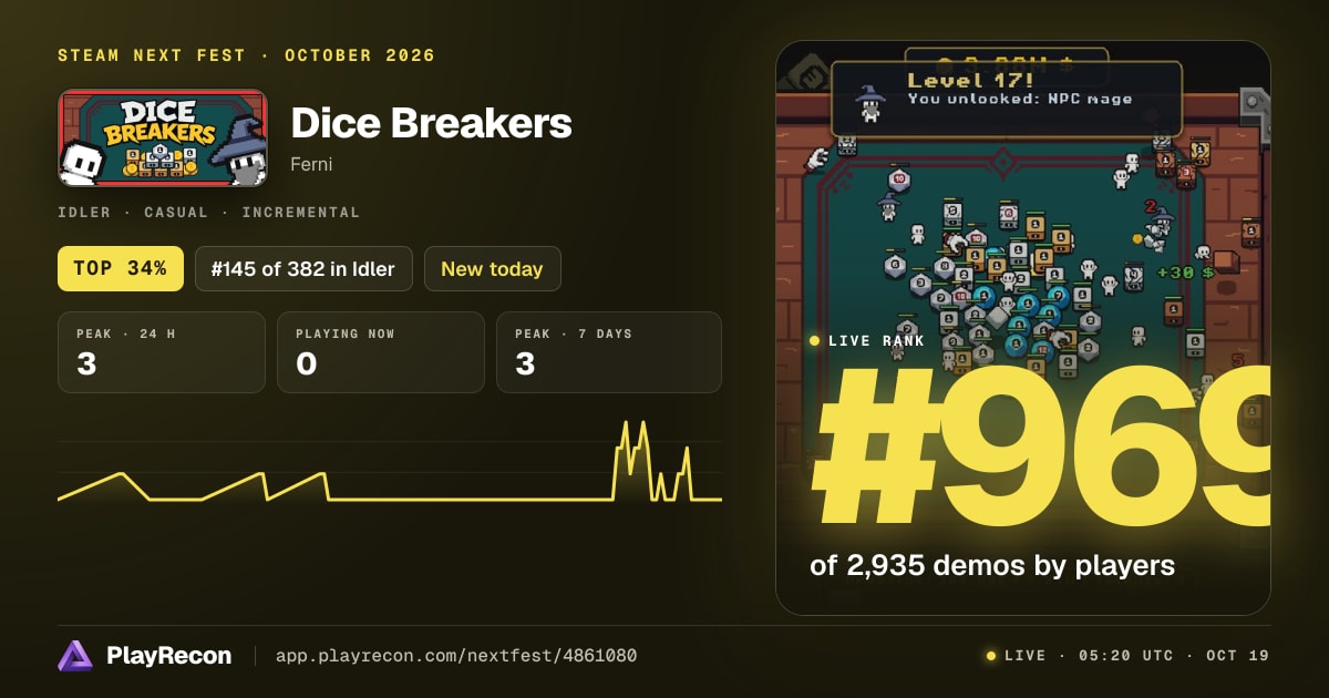 Dice Breakers in Steam Next Fest