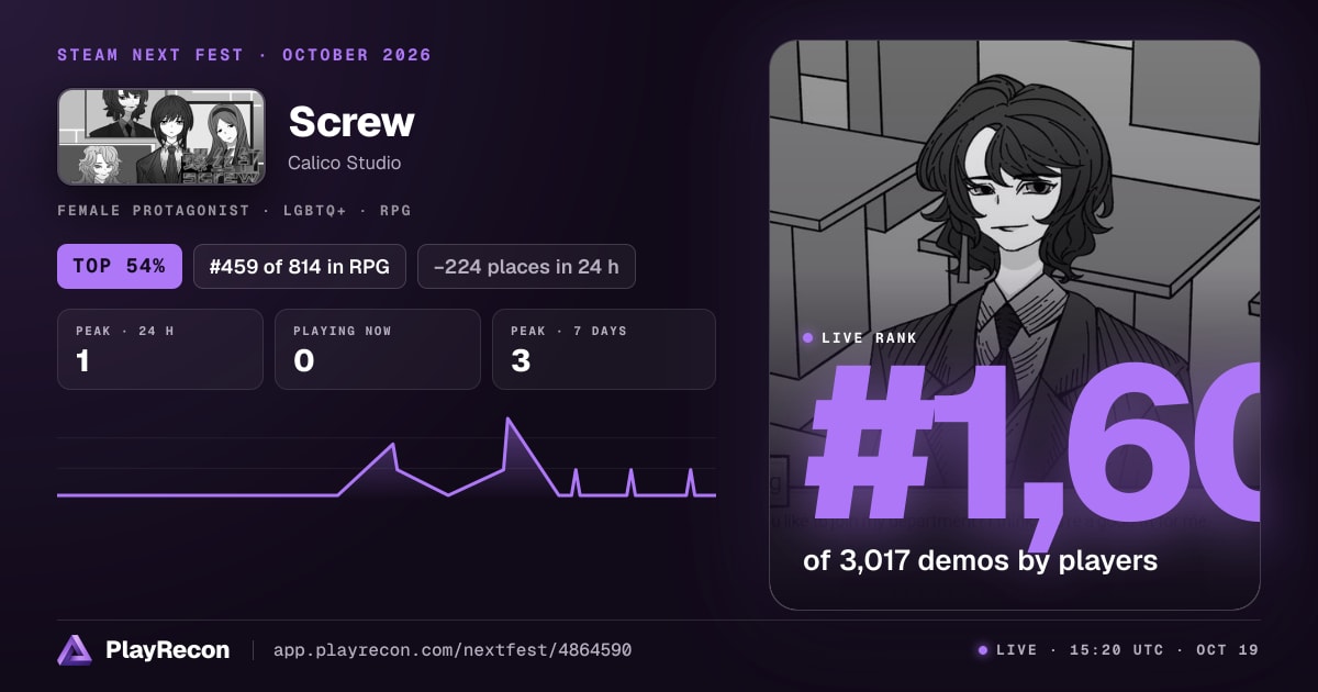 Screw in Steam Next Fest