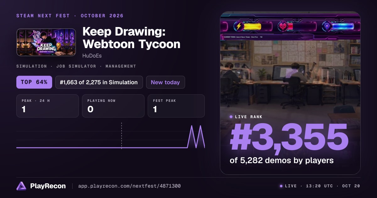Keep Drawing: Webtoon Tycoon en el Steam Next Fest