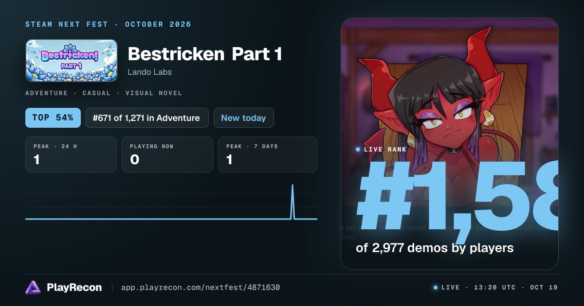 Bestricken Part 1 in Steam Next Fest