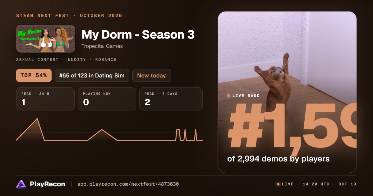 My Dorm - Season 3 im Steam Next Fest