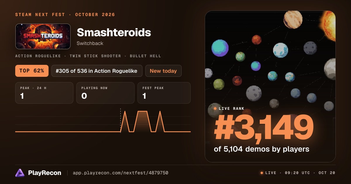 Smashteroids en el Steam Next Fest