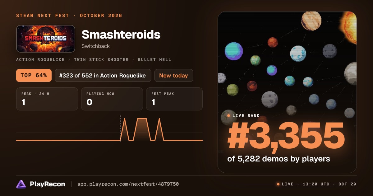 Smashteroids in Steam Next Fest