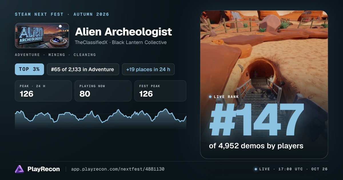 Alien Archeologist in Steam Next Fest
