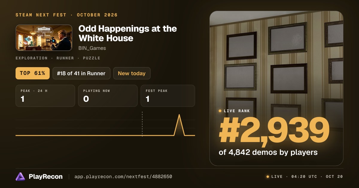 Odd Happenings at the White House in Steam Next Fest