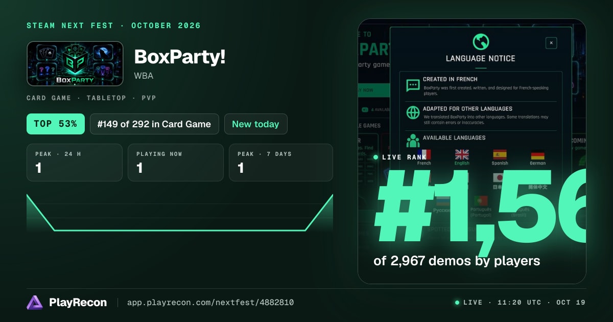 BoxParty! au Steam Next Fest