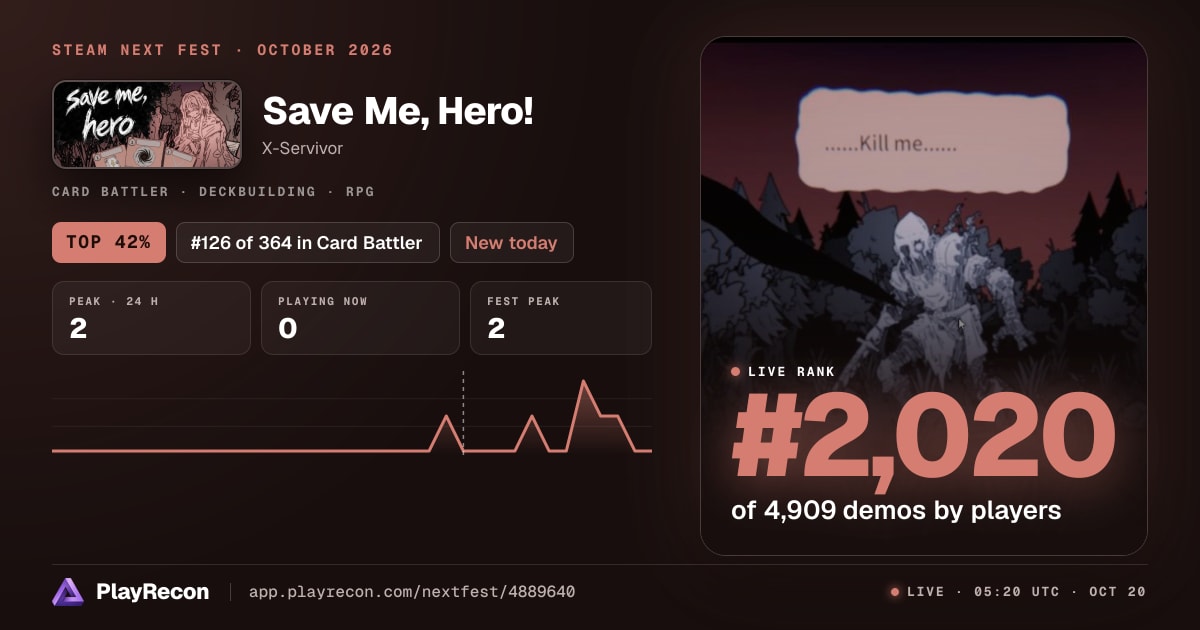 Save Me, Hero! allo Steam Next Fest
