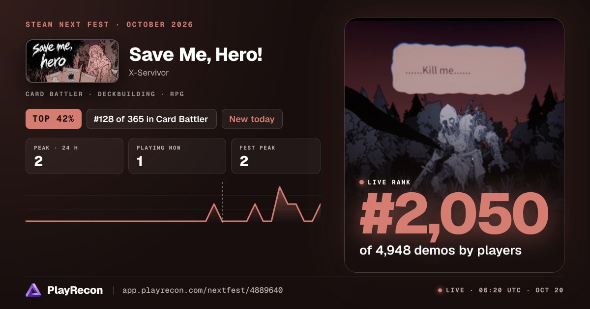 Save Me, Hero! in Steam Next Fest