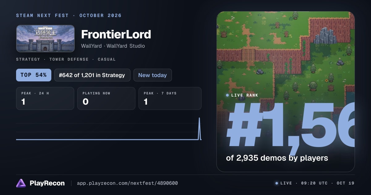 FrontierLord im Steam Next Fest