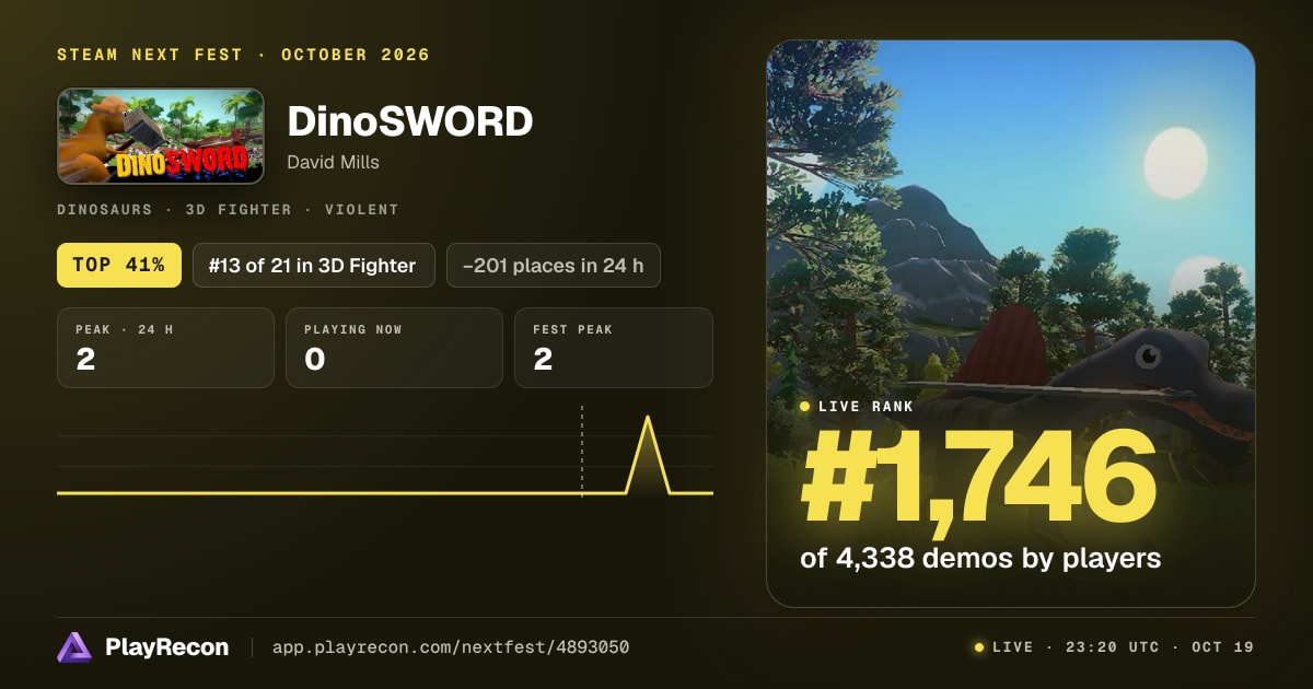 DinoSWORD im Steam Next Fest