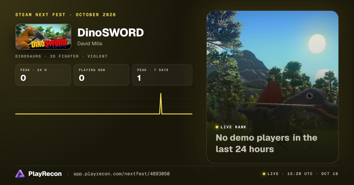 DinoSWORD en el Steam Next Fest