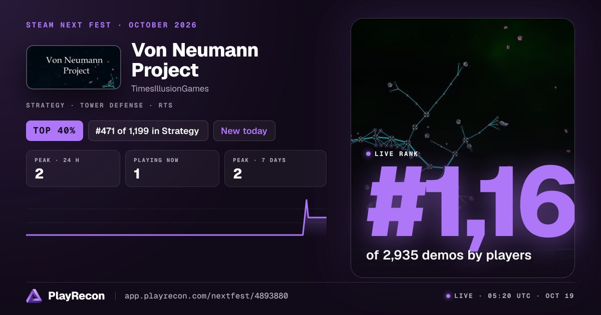 Von Neumann Project на Steam Next Fest