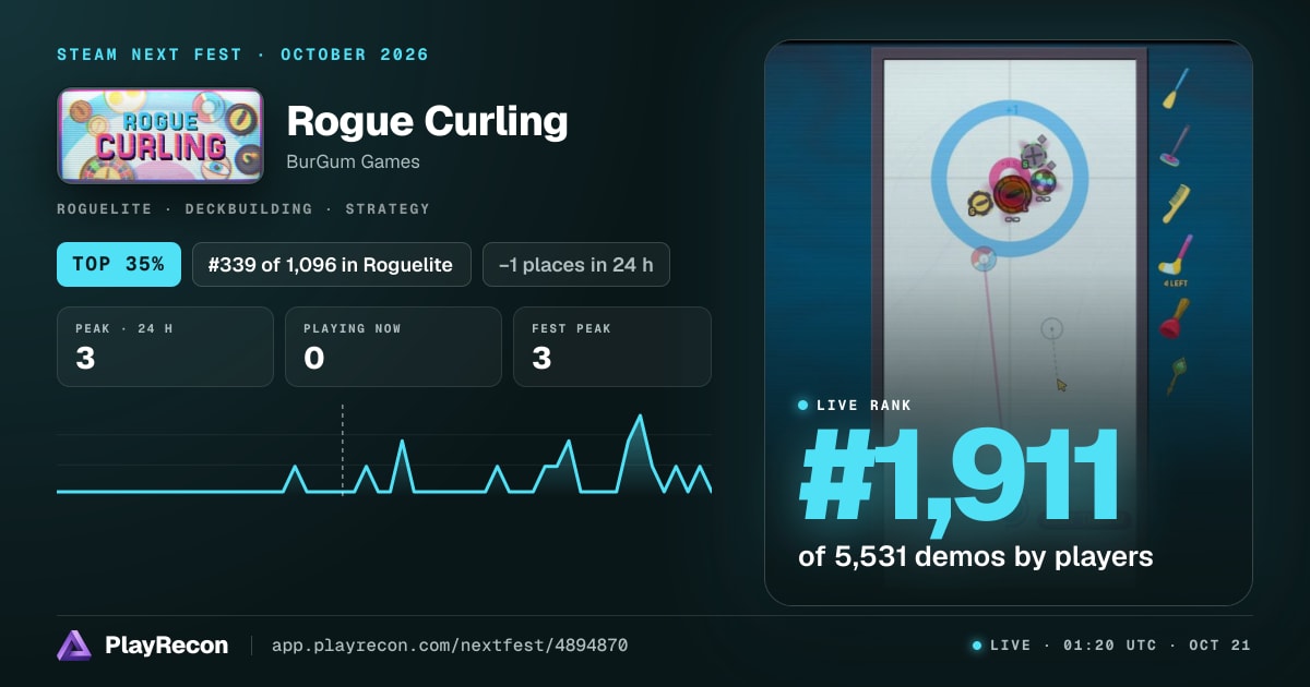 Rogue Curling au Steam Next Fest