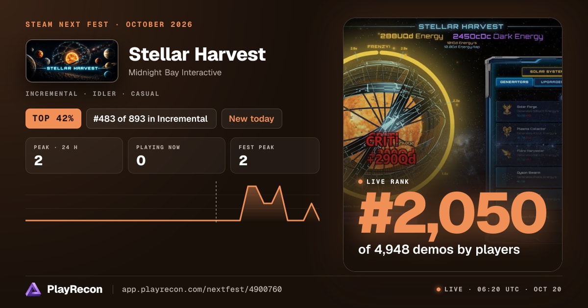 Stellar Harvest en el Steam Next Fest