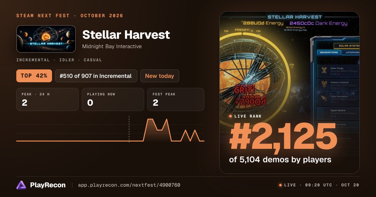 Stellar Harvest im Steam Next Fest