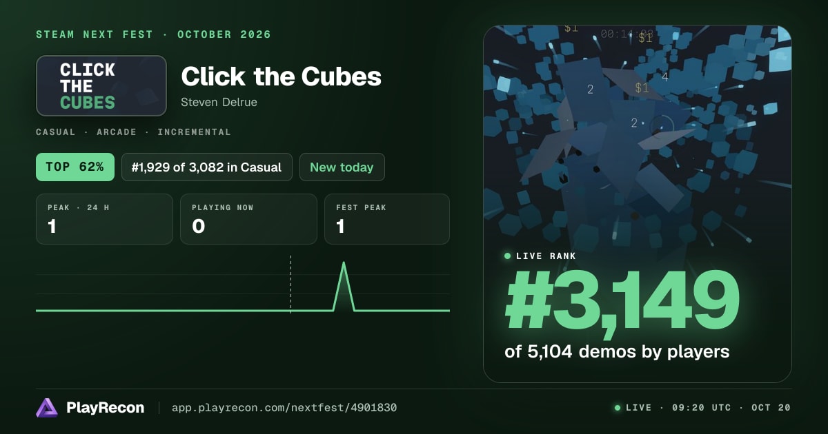 Click the Cubes au Steam Next Fest