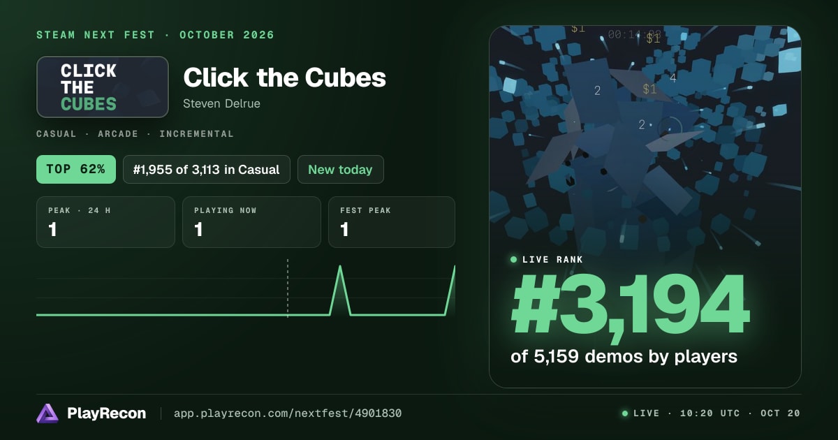 Click the Cubes in Steam Next Fest