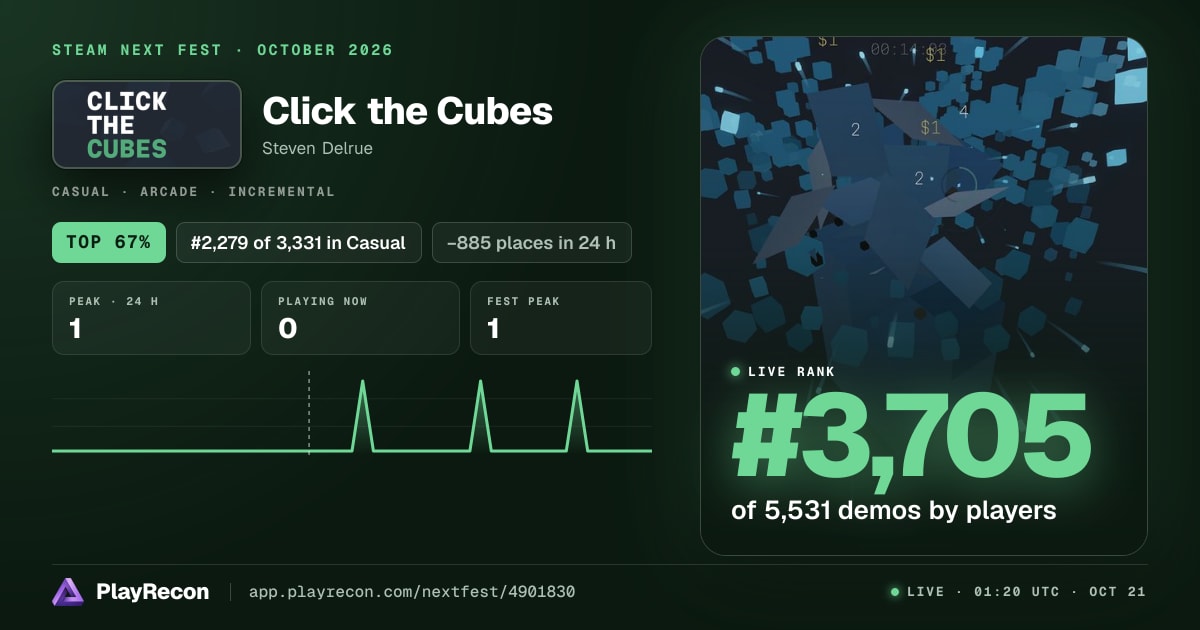 Click the Cubes im Steam Next Fest