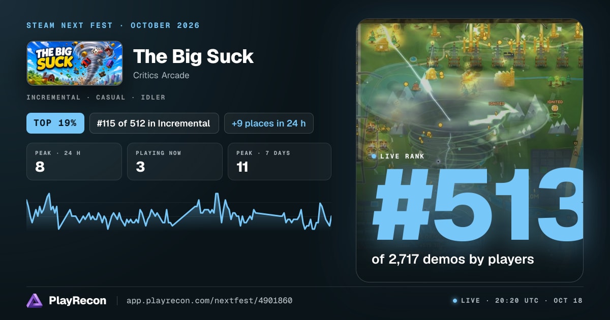 The Big Suck im Steam Next Fest