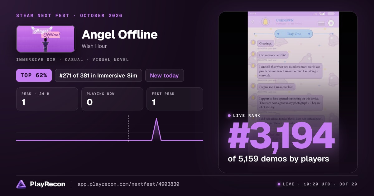 Angel Offline im Steam Next Fest
