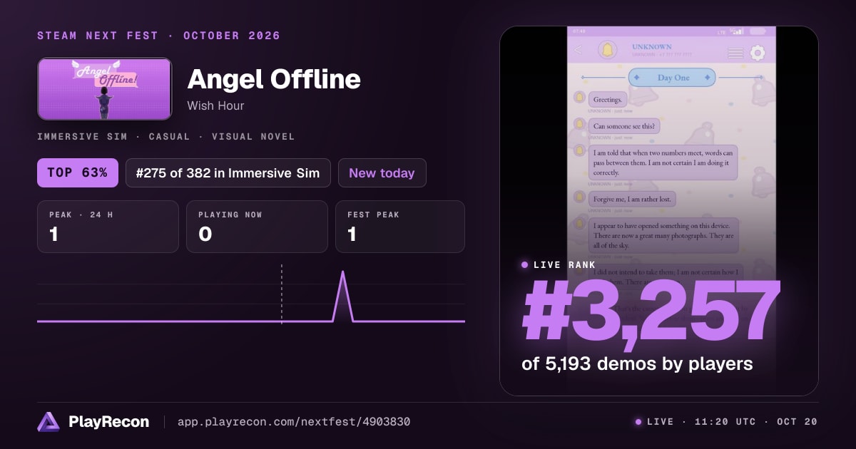 Angel Offline allo Steam Next Fest