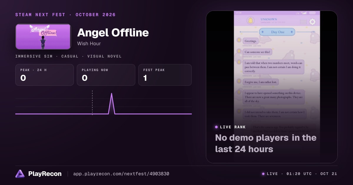 Angel Offline au Steam Next Fest