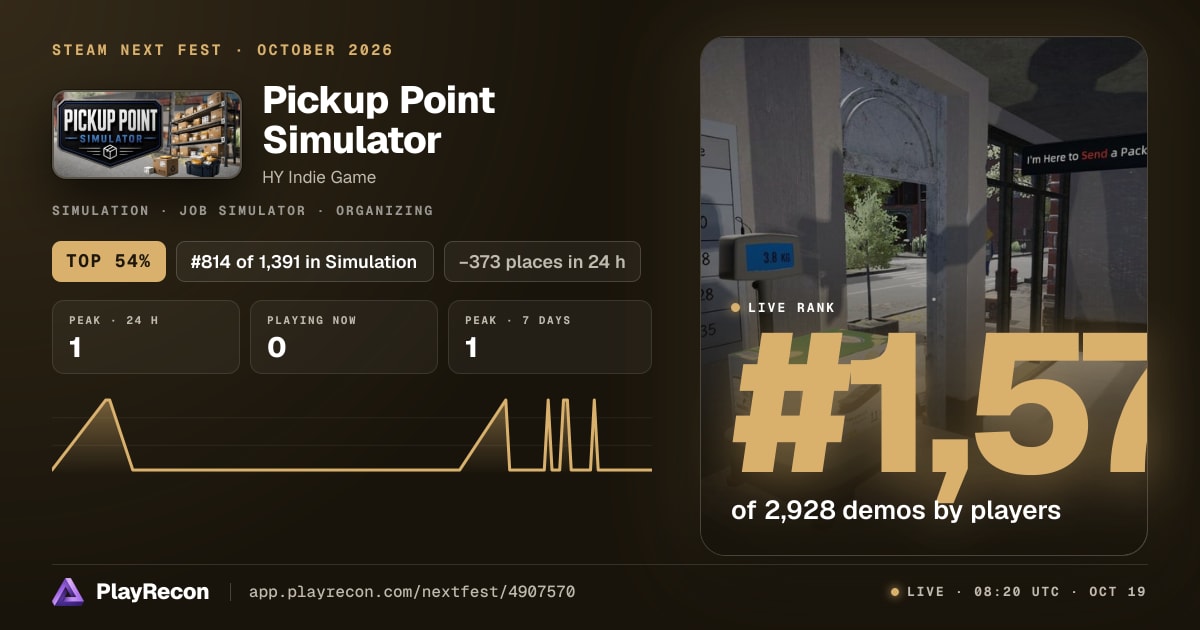 Pickup Point Simulator in Steam Next Fest