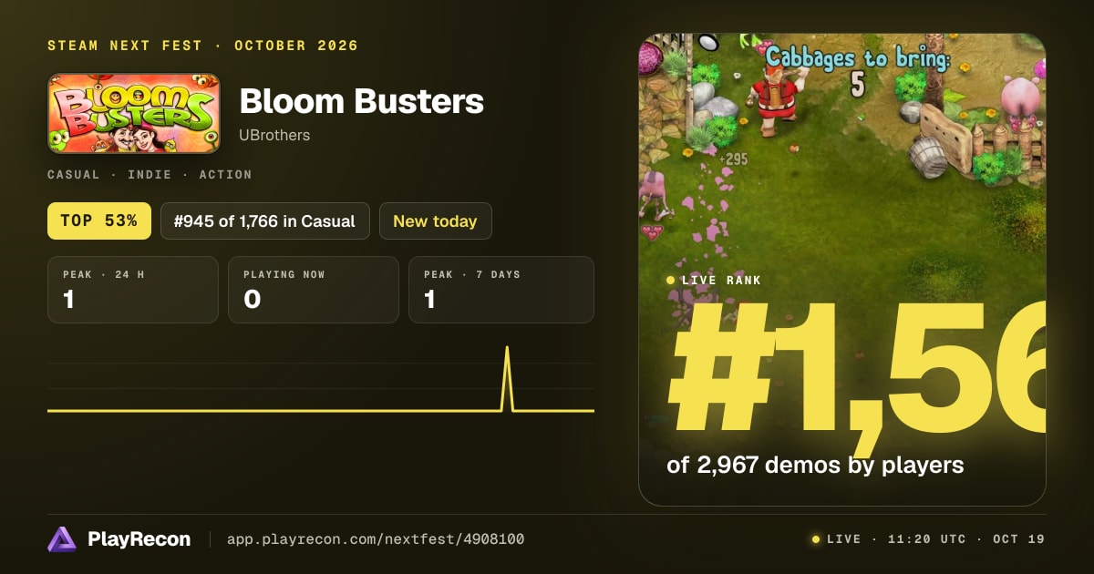 Bloom Busters in Steam Next Fest