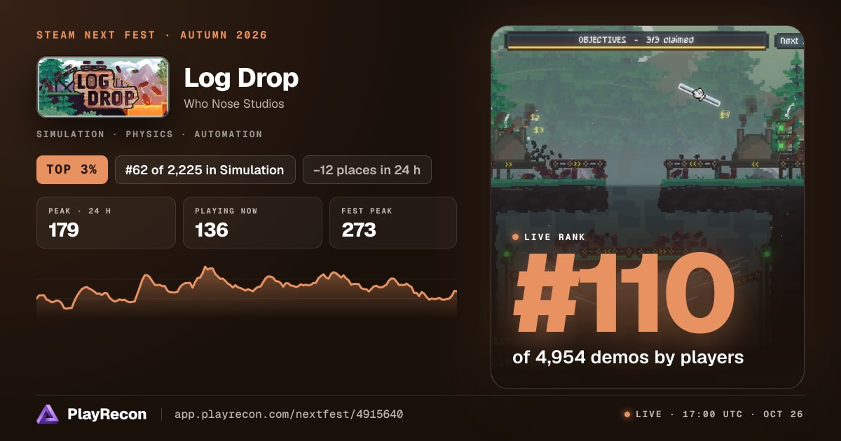 Log Drop in Steam Next Fest