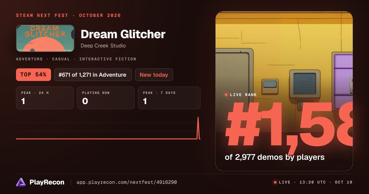 Dream Glitcher in Steam Next Fest