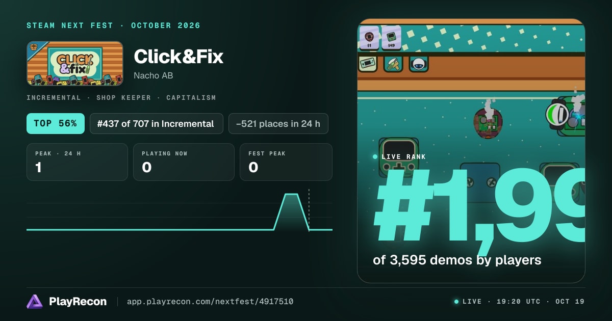 Click&Fix in Steam Next Fest