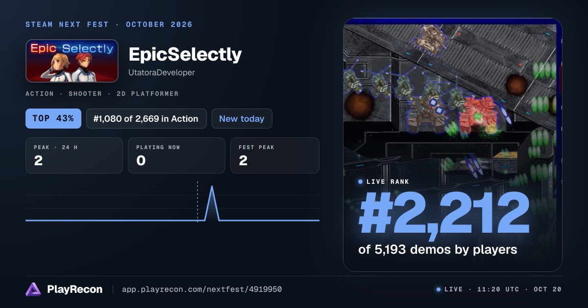 EpicSelectly en el Steam Next Fest