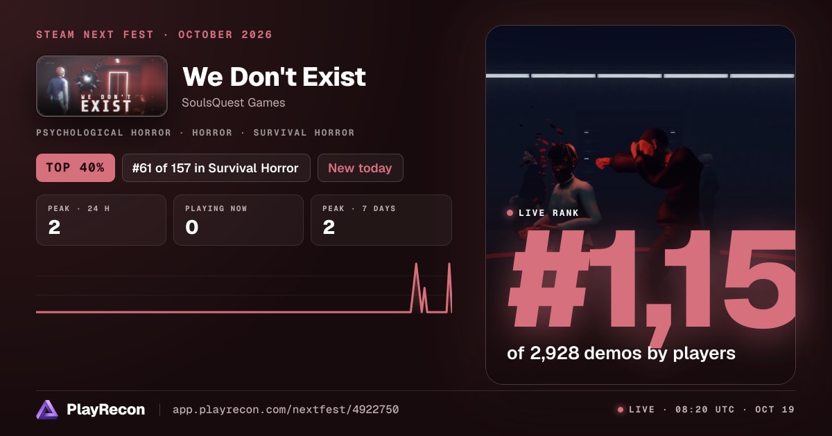 We Don't Exist in Steam Next Fest