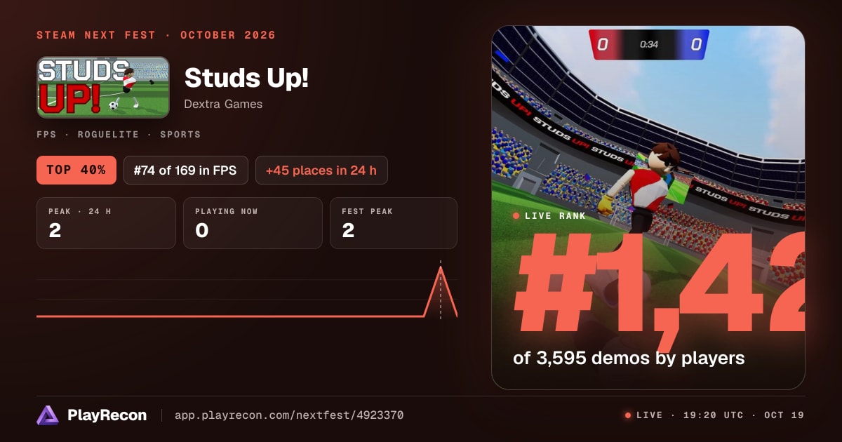 Studs Up! in Steam Next Fest