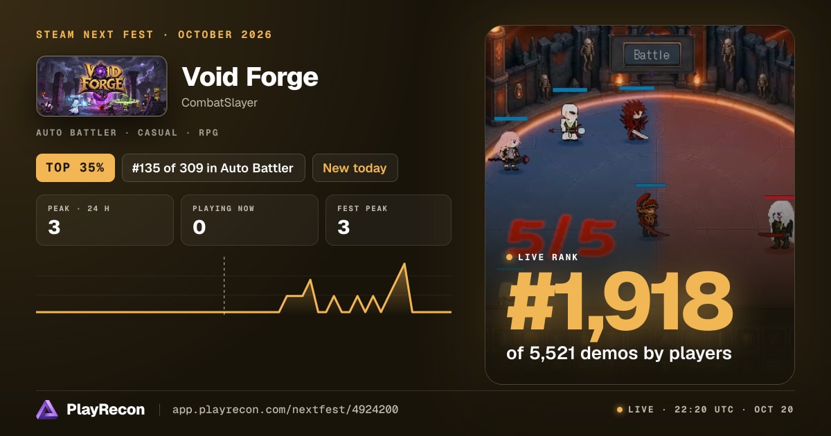 Void Forge in Steam Next Fest