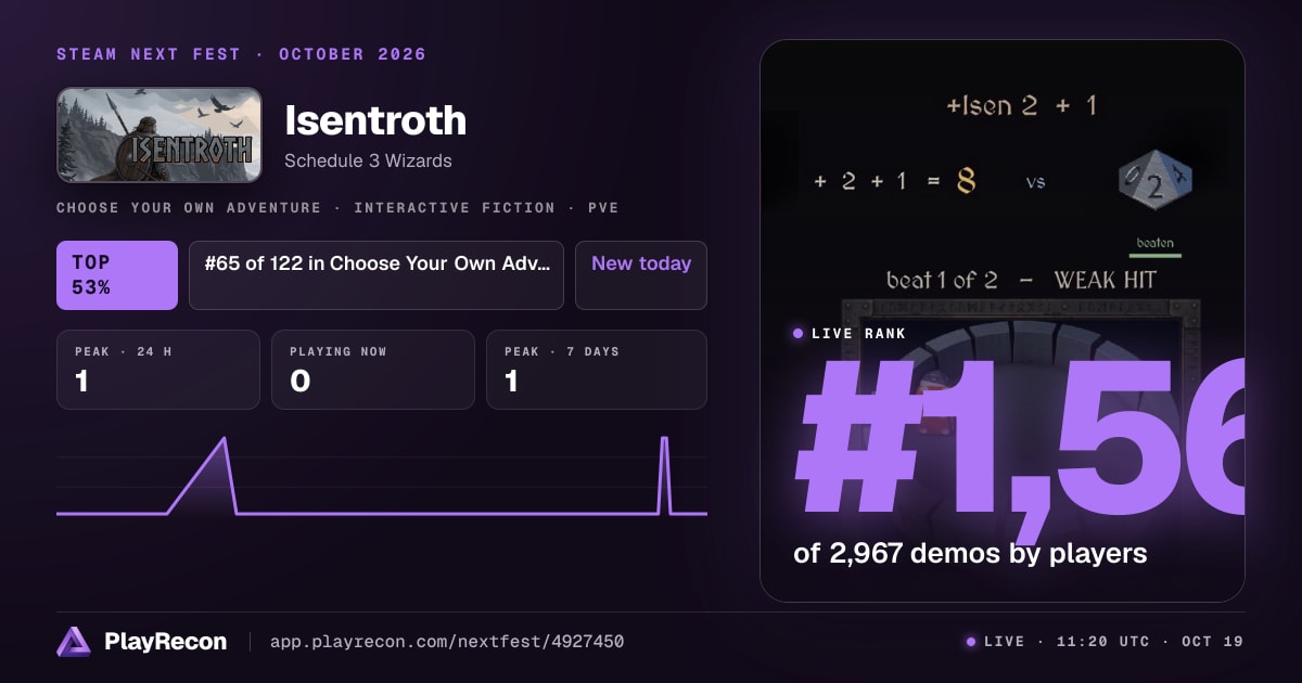 Isentroth allo Steam Next Fest