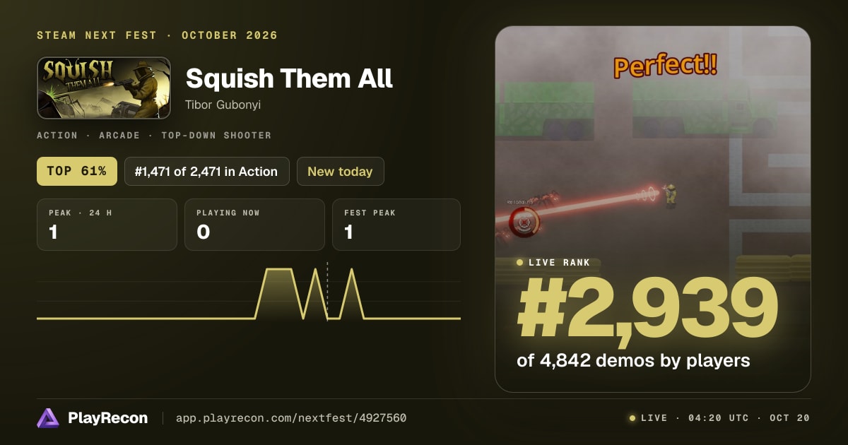 Squish Them All au Steam Next Fest
