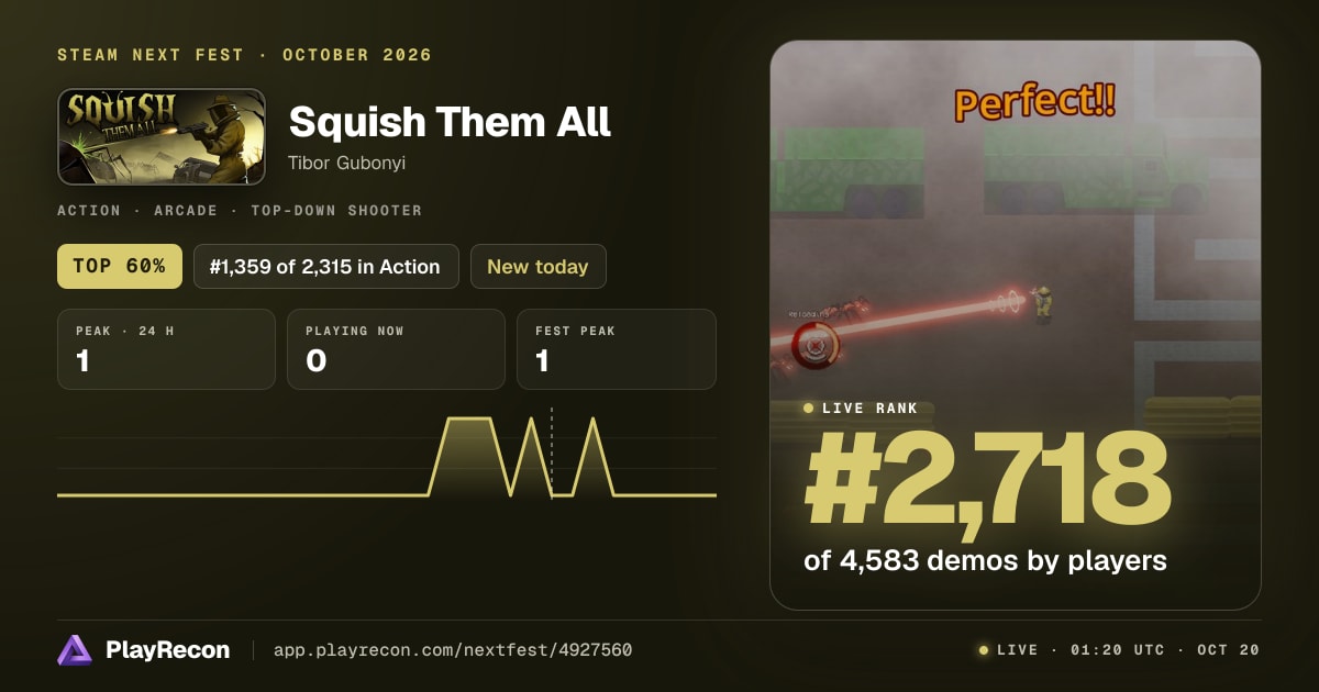 Squish Them All на Steam Next Fest