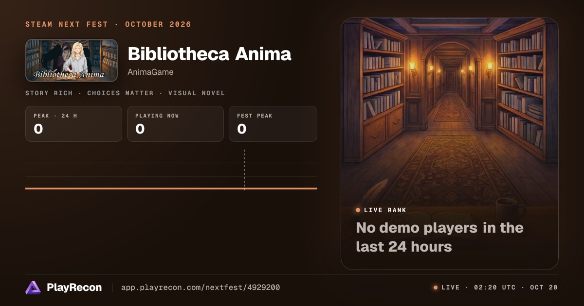 Bibliotheca Anima au Steam Next Fest