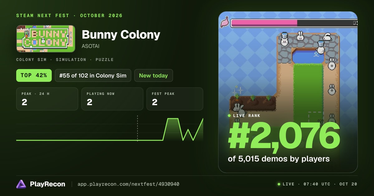 Bunny Colony im Steam Next Fest