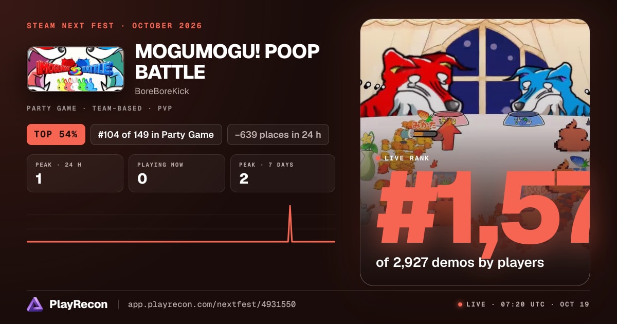 MOGUMOGU! POOP BATTLE in Steam Next Fest