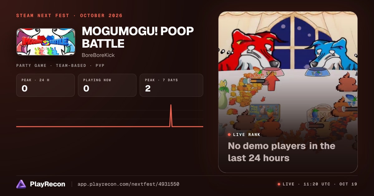MOGUMOGU! POOP BATTLE au Steam Next Fest