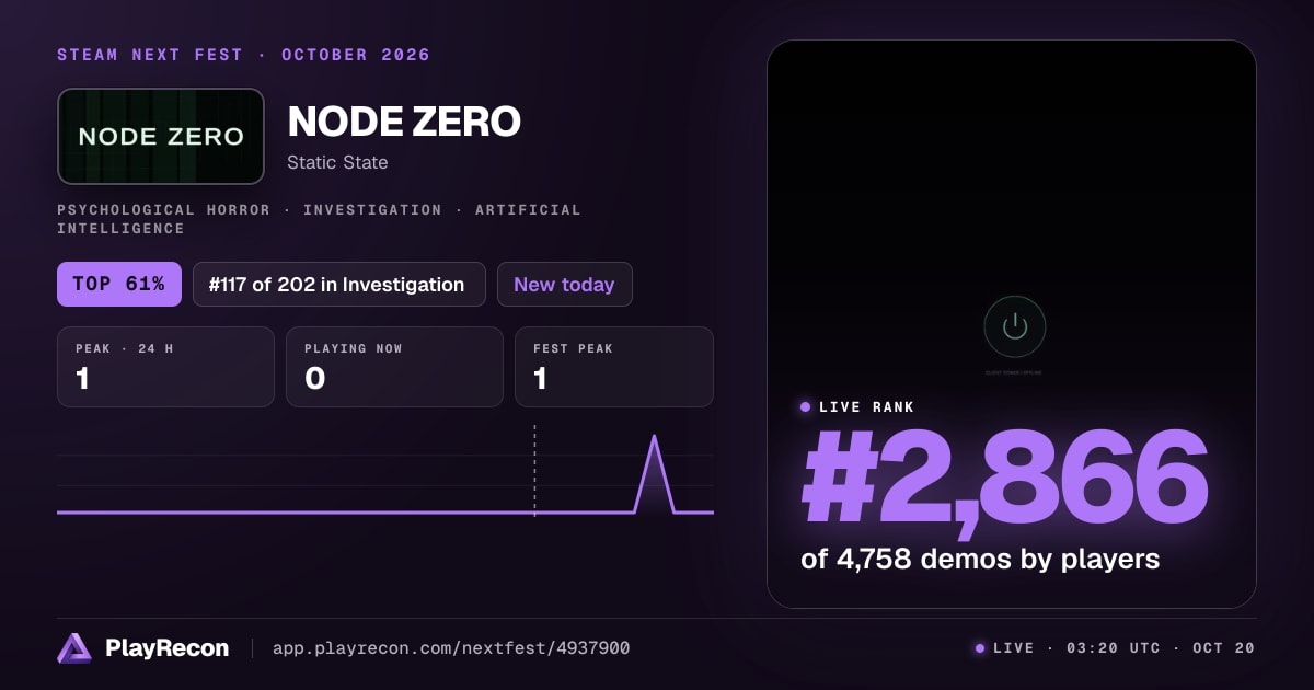 NODE ZERO на Steam Next Fest