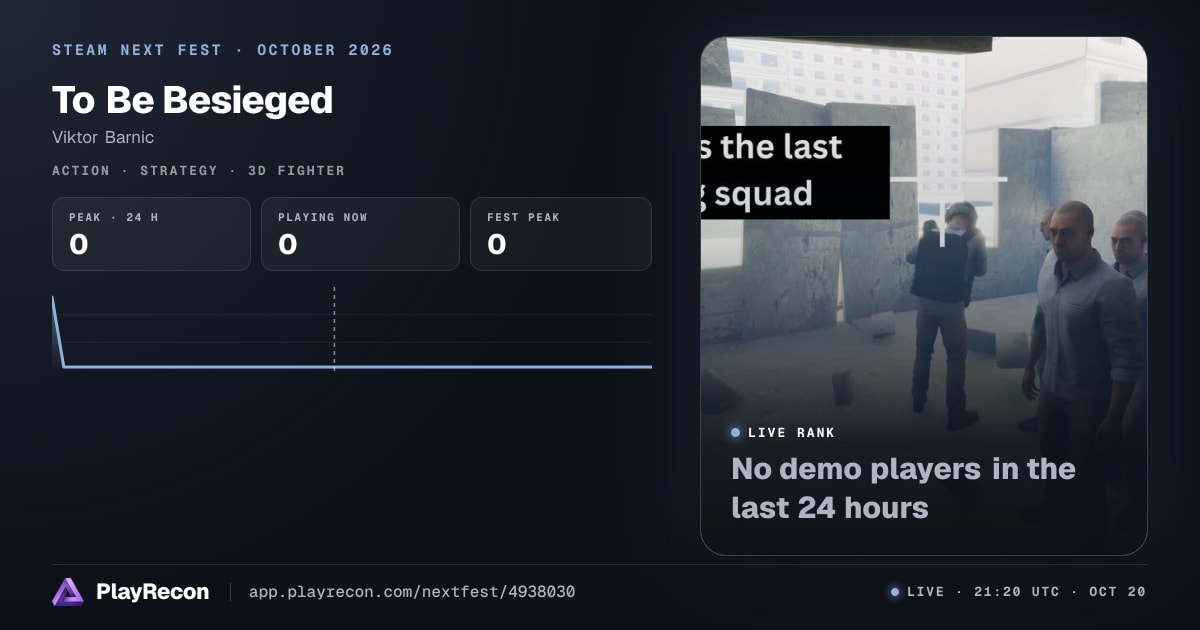 To Be Besieged im Steam Next Fest